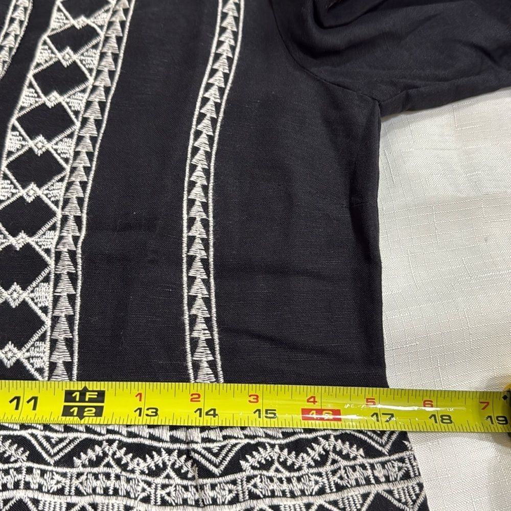 (B4) ZARA MIDI EMBROIDERY LONG SLEEVE BLACK DRESS S22 SIZES XS REF.4786/066 - Picture 6 of 16